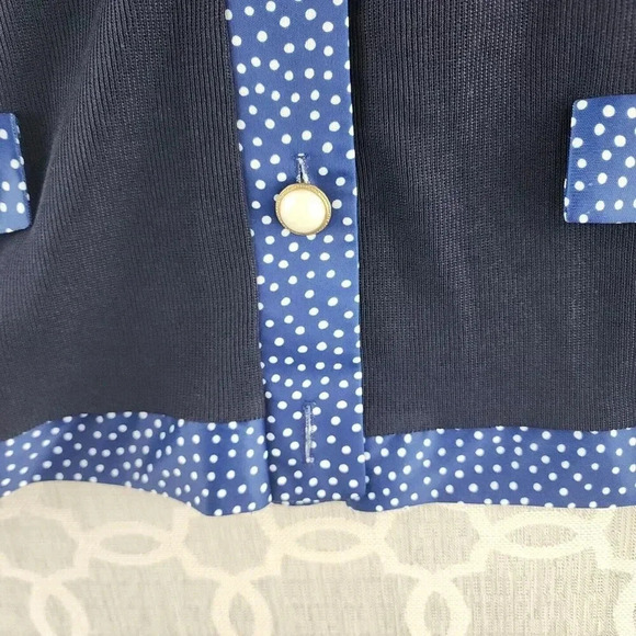 Vintage Leni Leni Made In USA Button Up Long Sleeve Polka dot Women's Blazer 14 - Picture 7 of 11